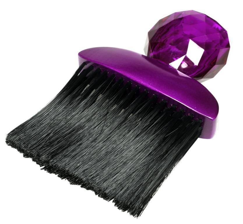 Blk Crystal Purple Neck Brush