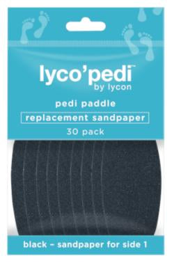 Lyco-pedi Paddle sandpaper 30pk