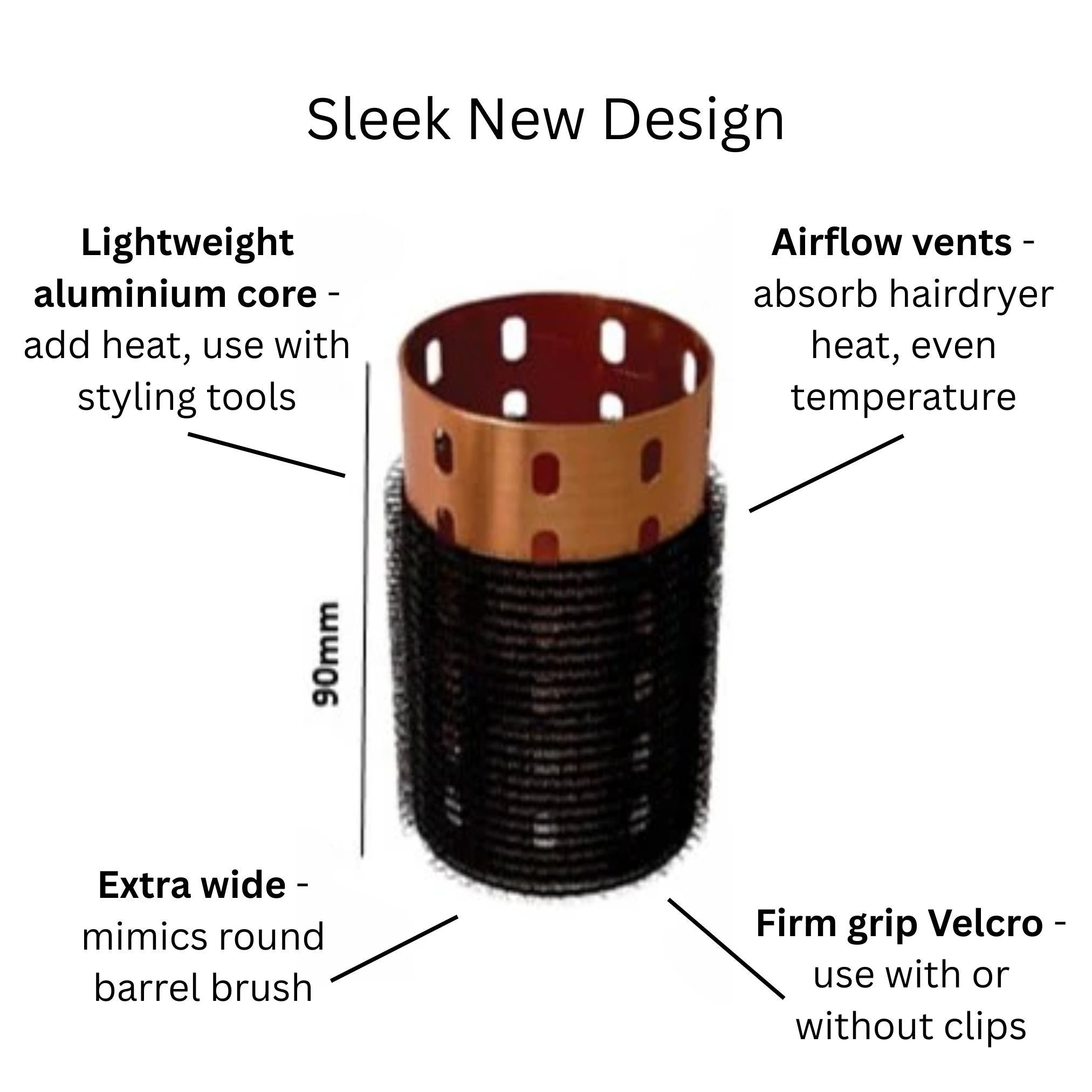 Velcro Thermal Rollers B/Rose 8pk Mixed