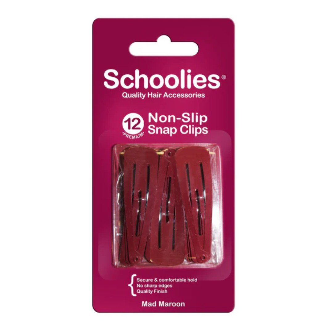 Snap Clips - Mad Maroon 12pk