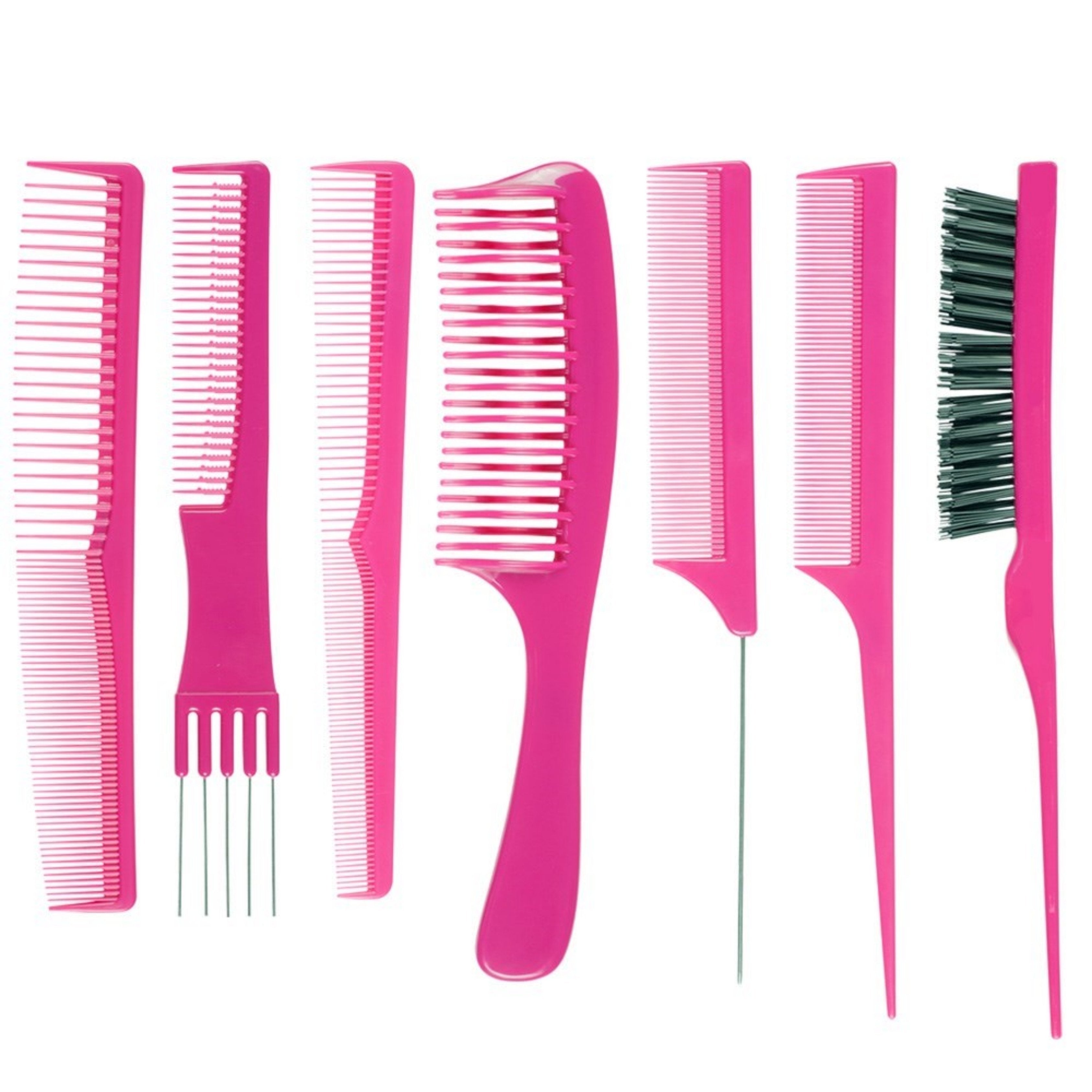Salon Smart 8pce Comb Set - PINK