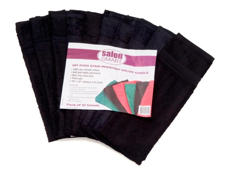 Salon Smart Premium Black Towels 12pk