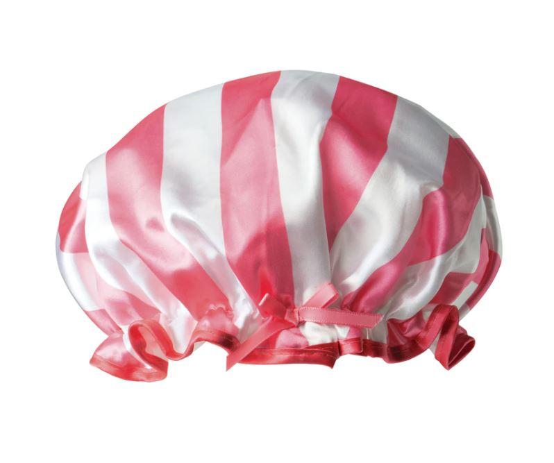 ByeBye Bedhead Shower Cap Pink Stripe
