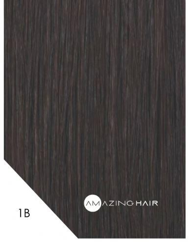 7pc Clip In #1B Dark Brown 16 inch