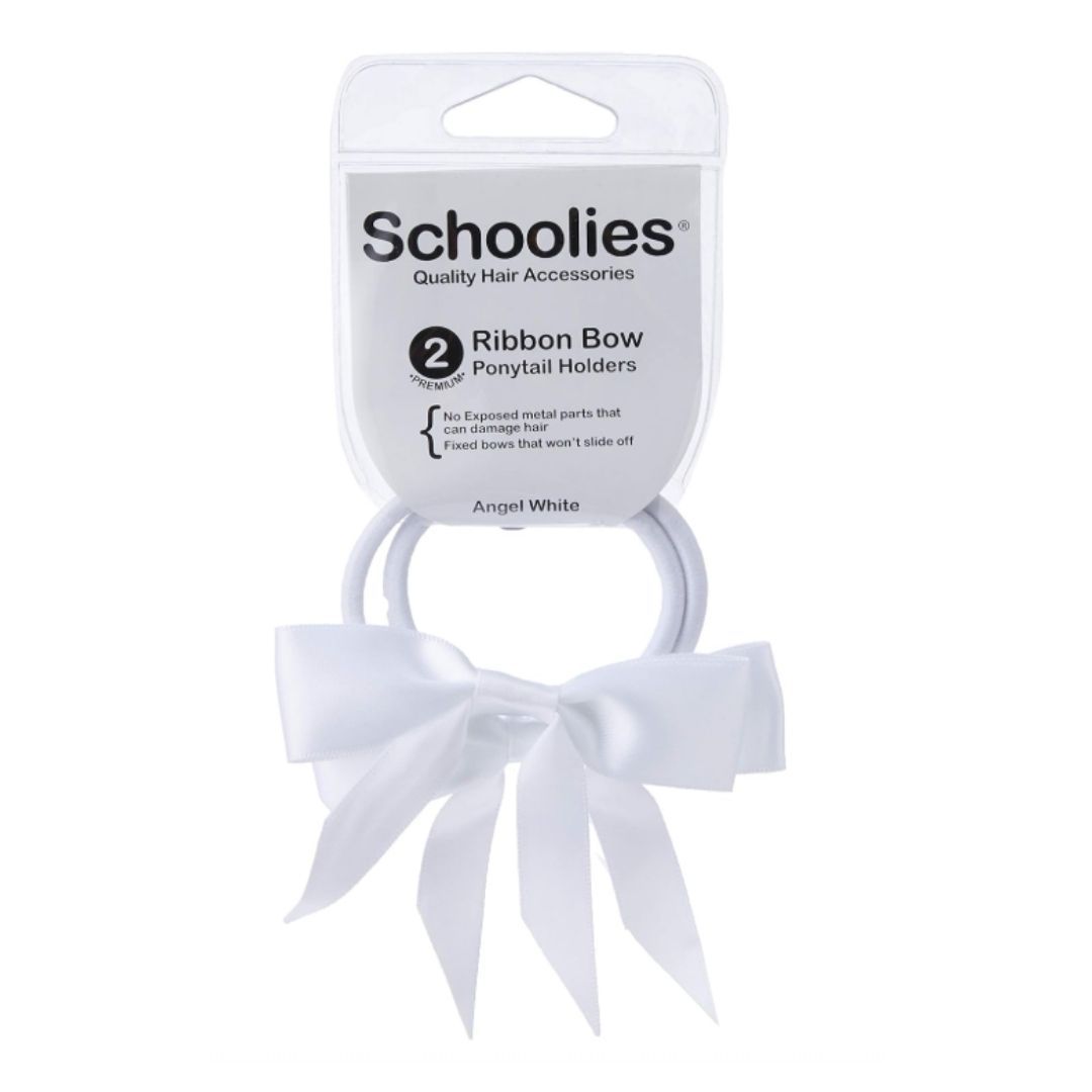 SC139 Ribbon Hair Ties White