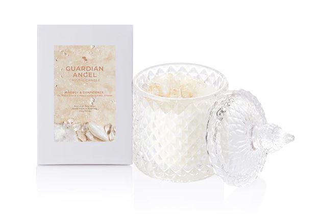 Guardian Angel Crystal Candle
