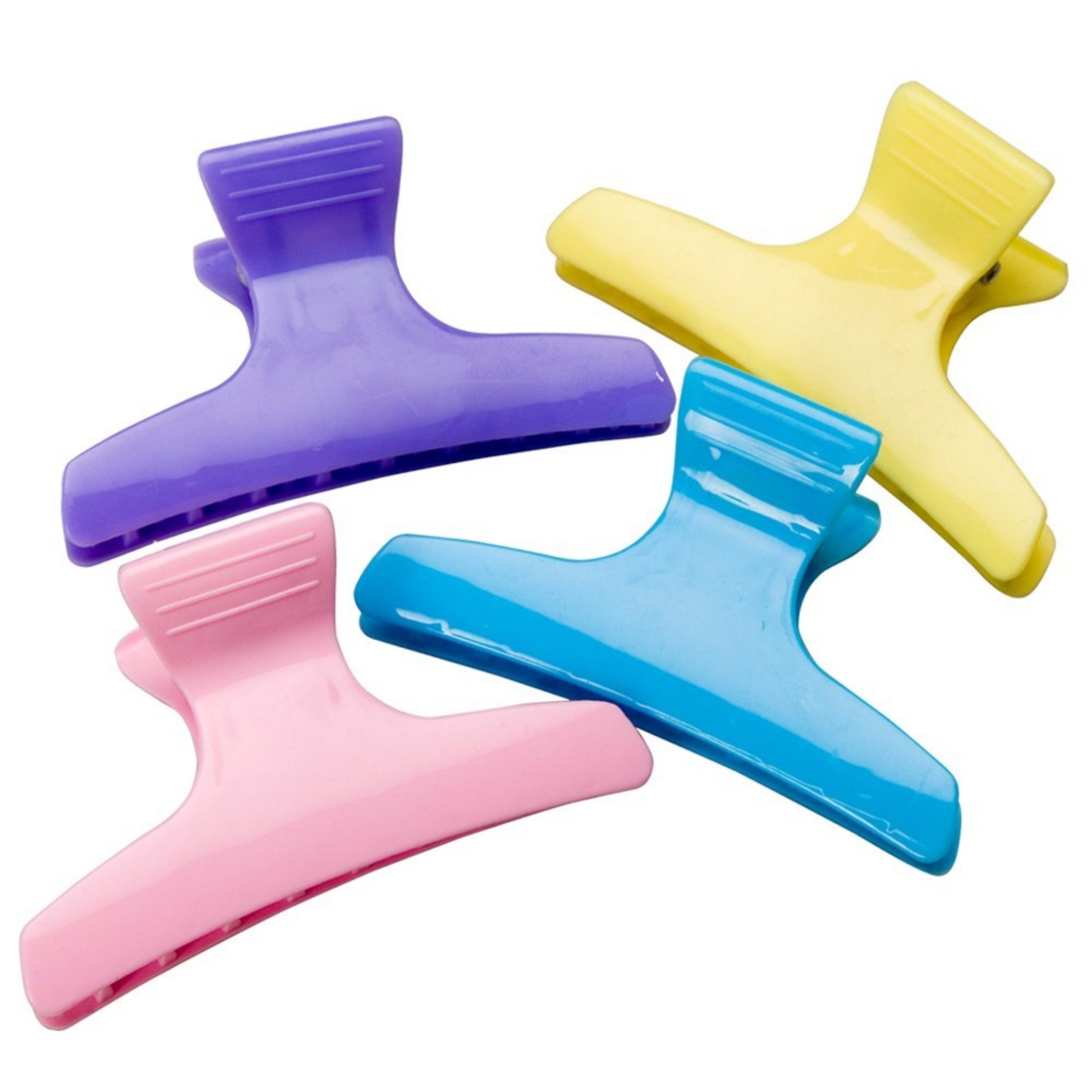 Butterfly Clamps Lge Pastel 12Pk