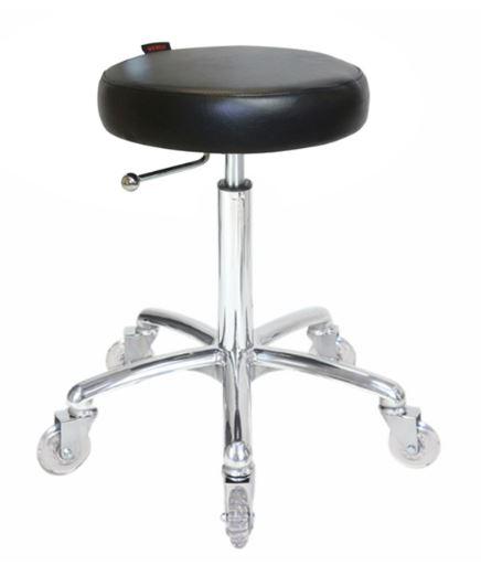 Turbo Stool Black with Clear Wheels