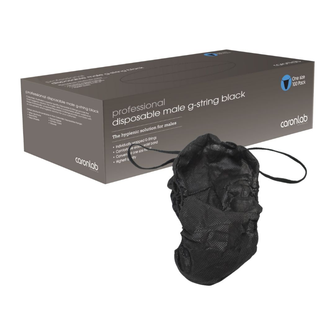 G-String Mens Black 100Pk