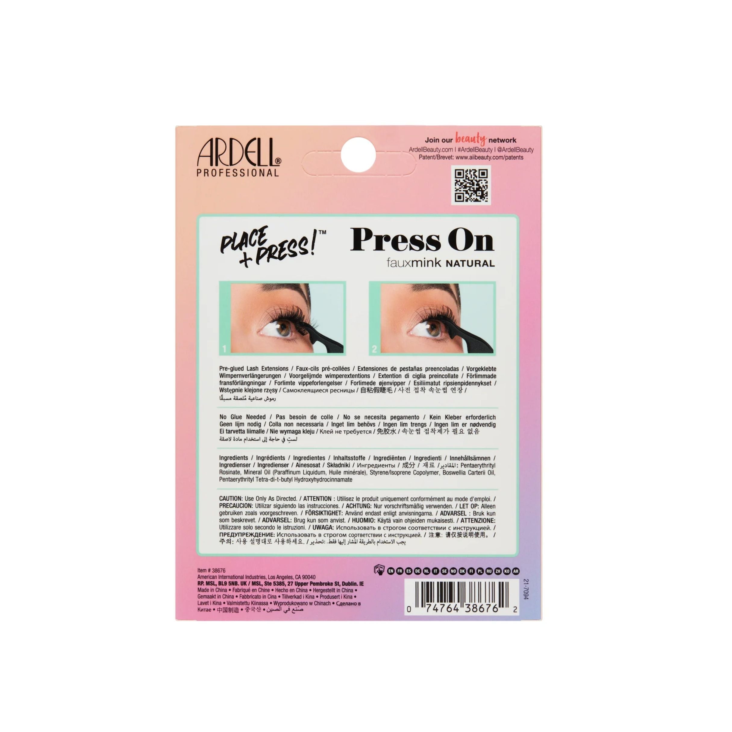 Pre-glued Press On Underlash FauxminkNat