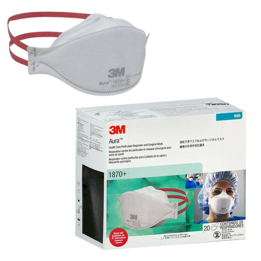 Aura 1870+ Flat Fold Respirator Mask20pk
