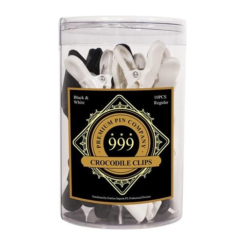 999 Crocodile Clips Black or White 10pk