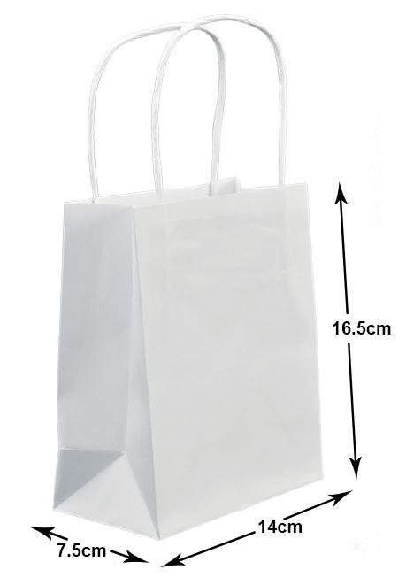 Ext Small Retail Paper Bag 50pk (White)