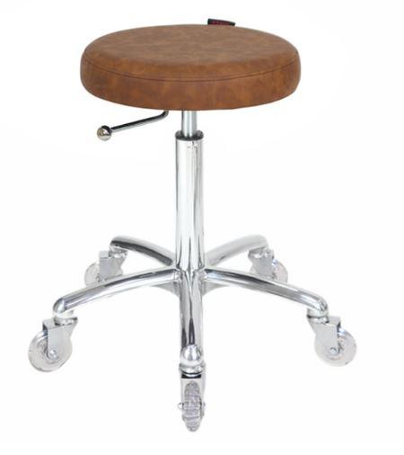 Turbo Stool Tan with Clear Wheels