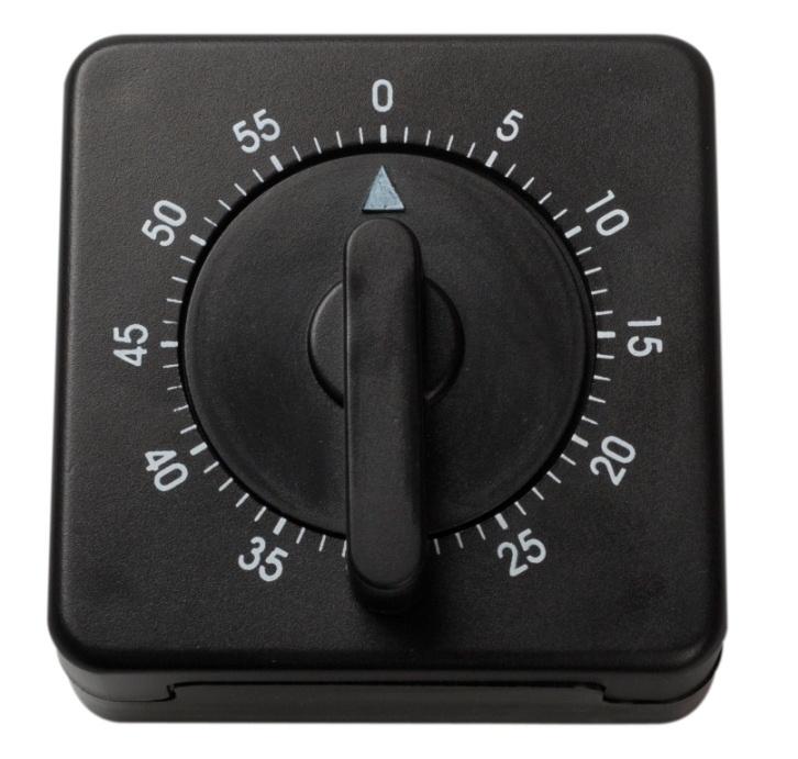Black Square Rounded Edge (Salon Timer)