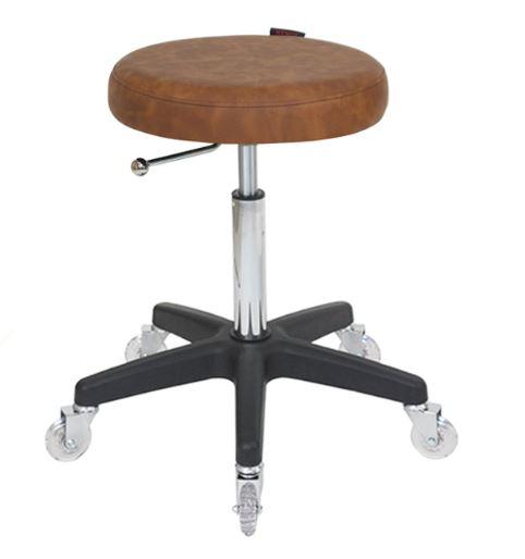 Turbo Stool Tan with Clear Wheels
