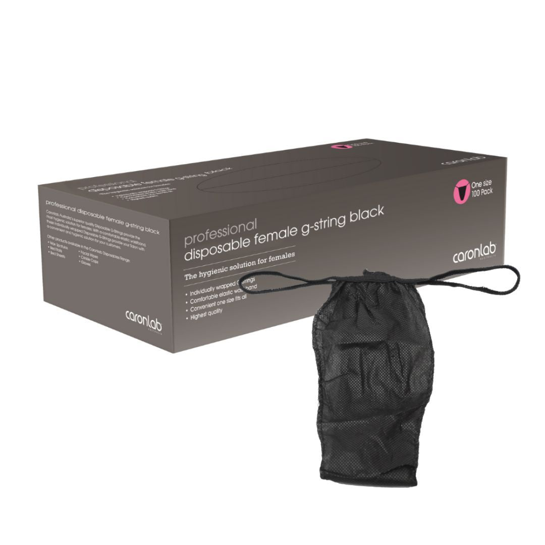 G-String Womens Black 100Pk