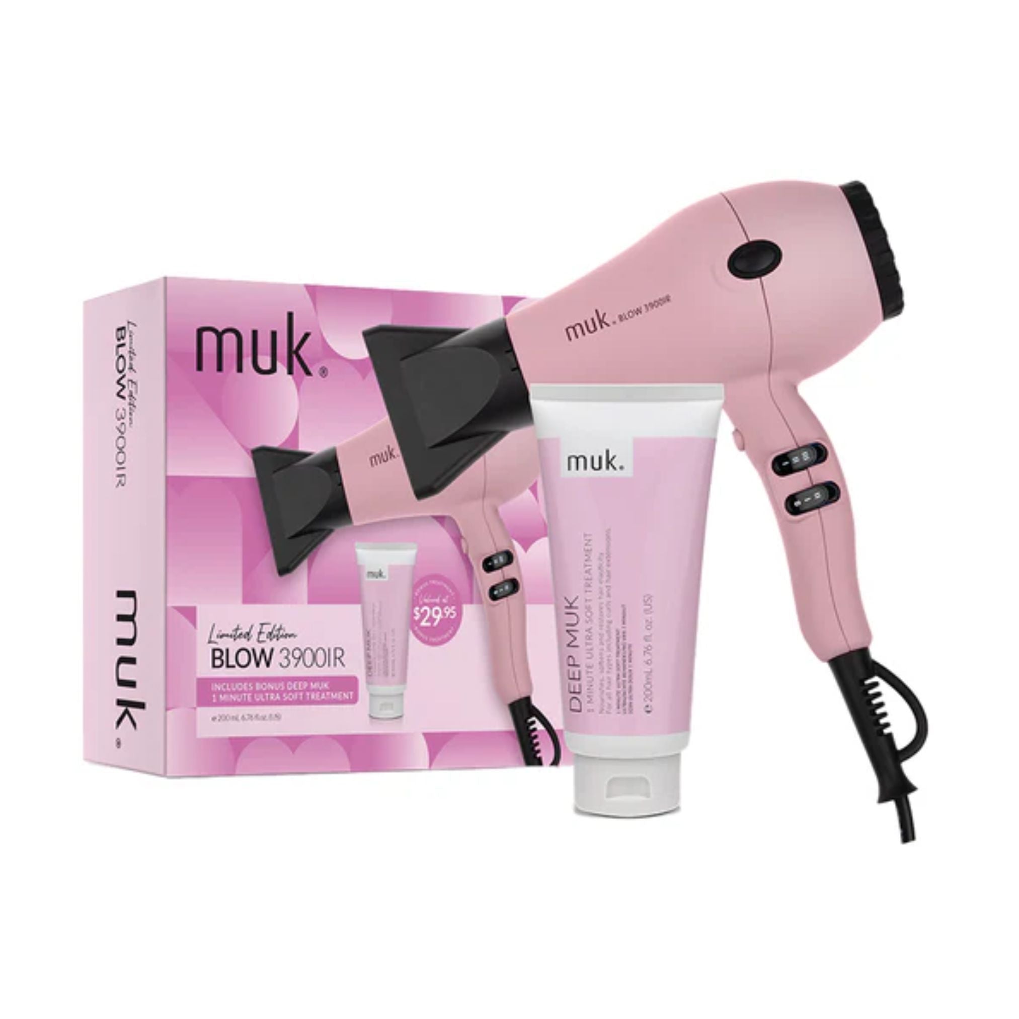 MUK LE Blow Dryer PINK + Bonus