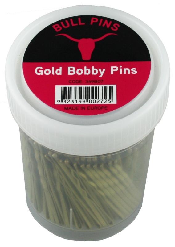 Bull Bobby Pins - Gold 250g