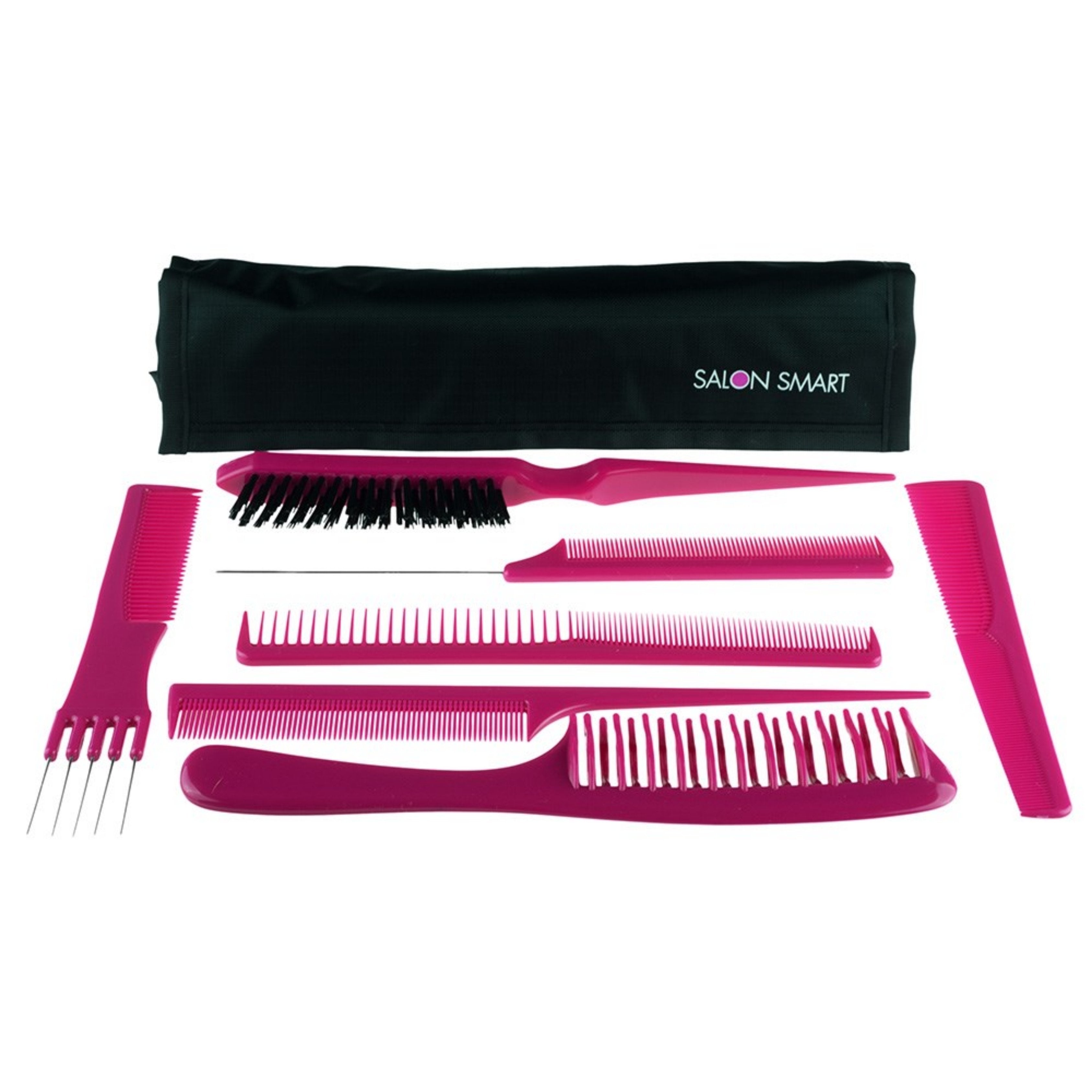 Salon Smart 8pce Comb Set - PINK