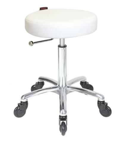 Turbo Stool White with Click'NClean Wheels