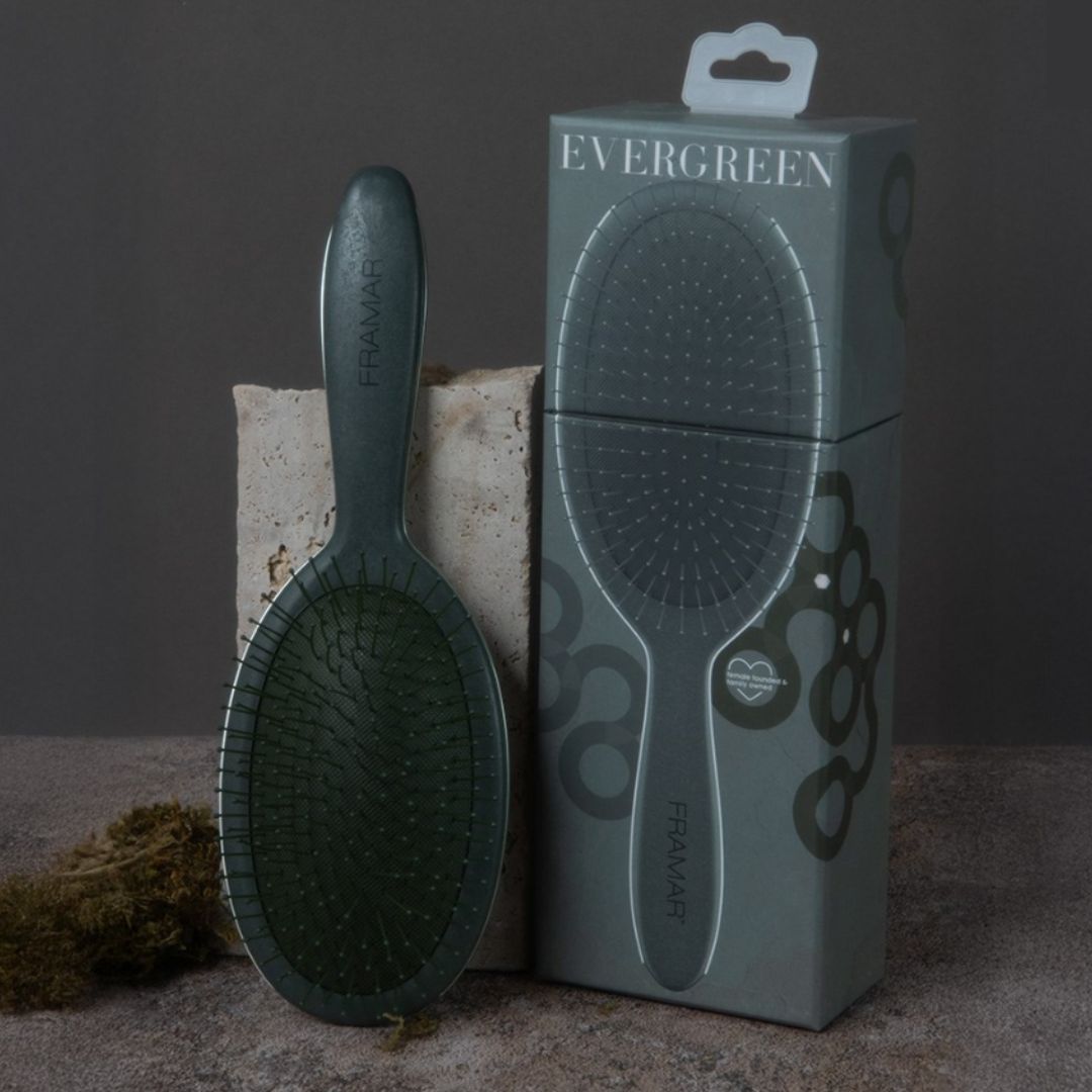 Framar Neutrals Detangle Brush-Evergreen